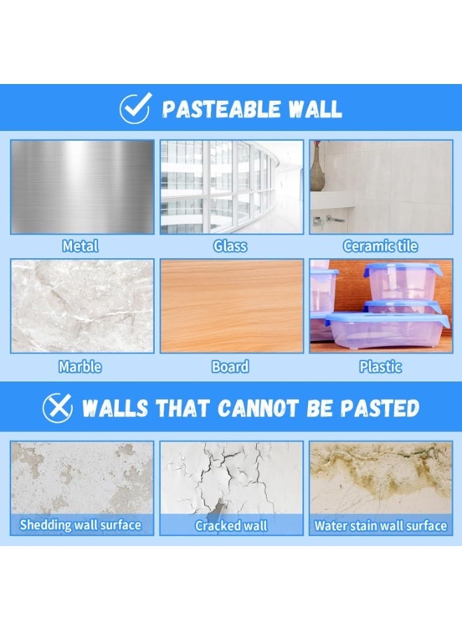 ثري ام 120 قطعة شريط فوم قوي مزدوج الجوانب، شريط ذاتي اللصق يتضمن مربع دائري ومستطيل، لاصق فائق الالتصاق مناسب للجدران والابواب والخشب والمعادن والزجاج والاوراق (ابيض) - Image 5